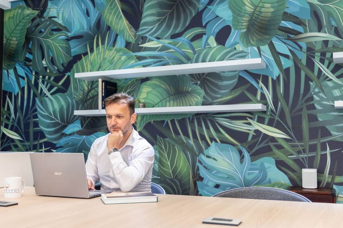 A member working in a Workspot coworking space